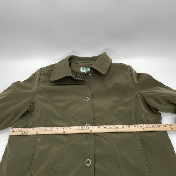 WEATHER SOLUTIONS Women's Sz 1X Green Snap Closure Insulated Winter Jacket - Picture 5 of 5